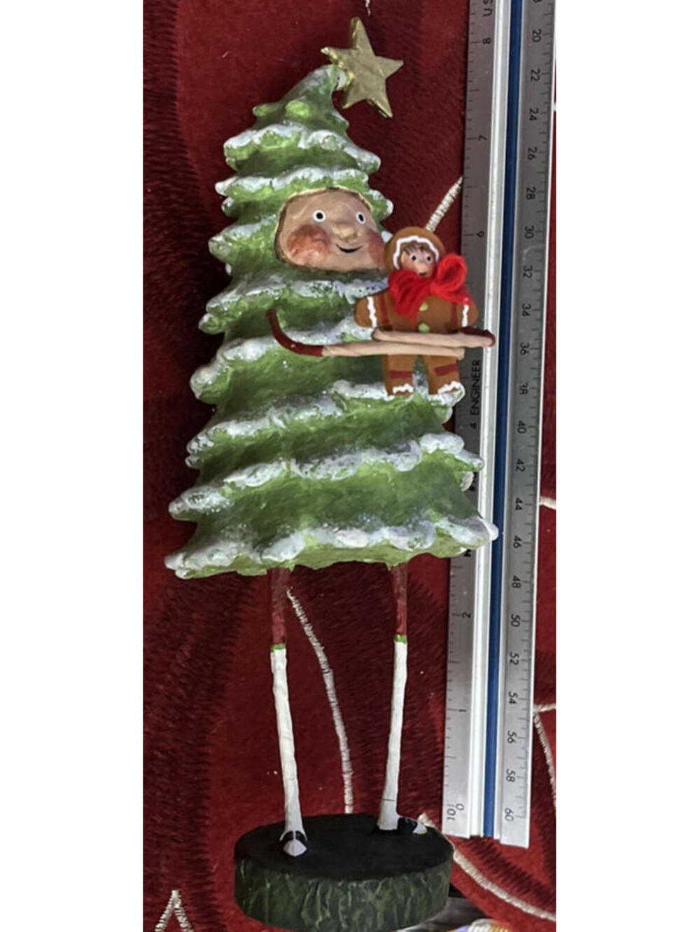 Lori Mitchell Child Christmas Folk Art Figure Bruce Spruce - Picture 6 of 6